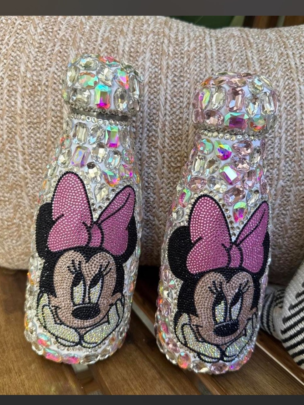 BLING MINNIE AB CRYSTALS WATER BOTTLES
